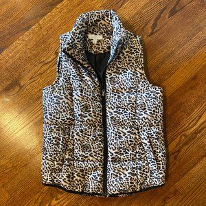 New Directions Leopard Print Polyester Vest - Size Medium